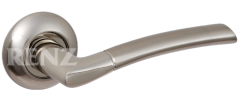 Ручка дверная  RENZ Капри(SN/NP никель матовый/никель блестящий)