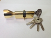 Механический цилиндр Самир 60мм ключ-вертушка золото
